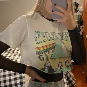 cropped pink floyd t shirt